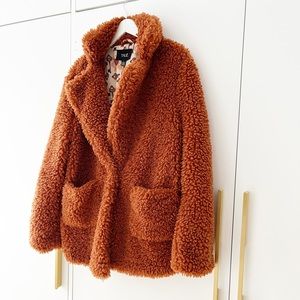 TALE Rust Teddy Jacket - Cozy Faux Shearling Coat